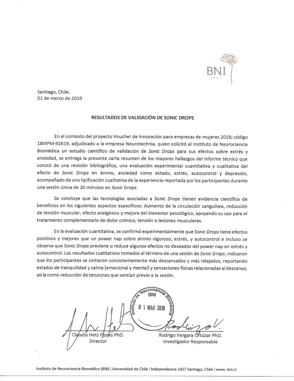Instituto Milenio de Neurociencias Biomédicas BNI